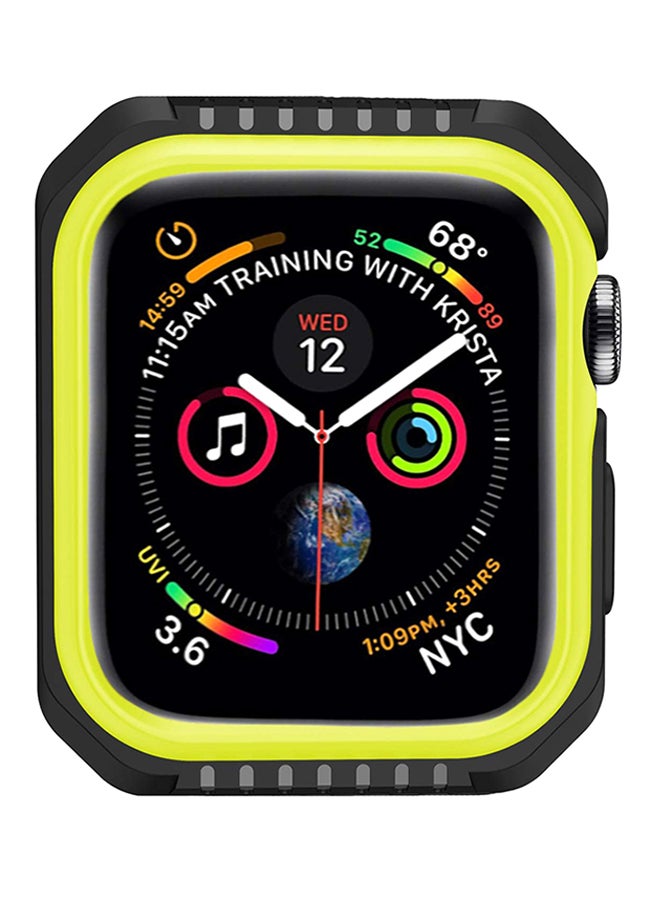 أوزون غطاء حماية لساعة أبل ووتش سيريز 3 بقياس 40 مم أسود/ أصفر - Image 1
