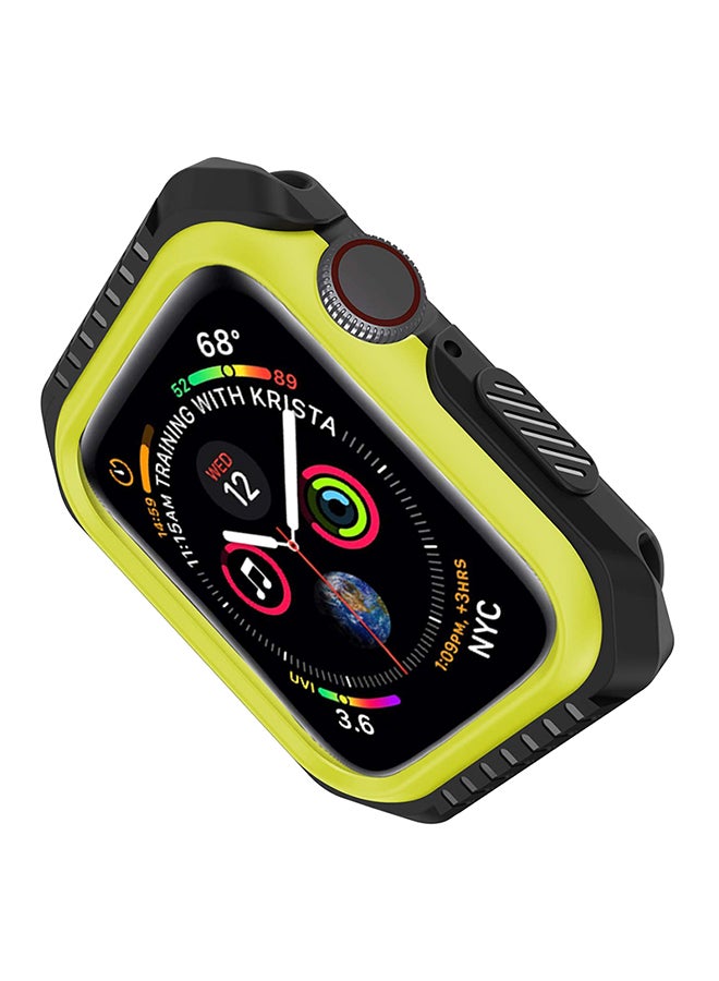 أوزون غطاء حماية لساعة أبل ووتش سيريز 3 بقياس 40 مم أسود/ أصفر - Image 3