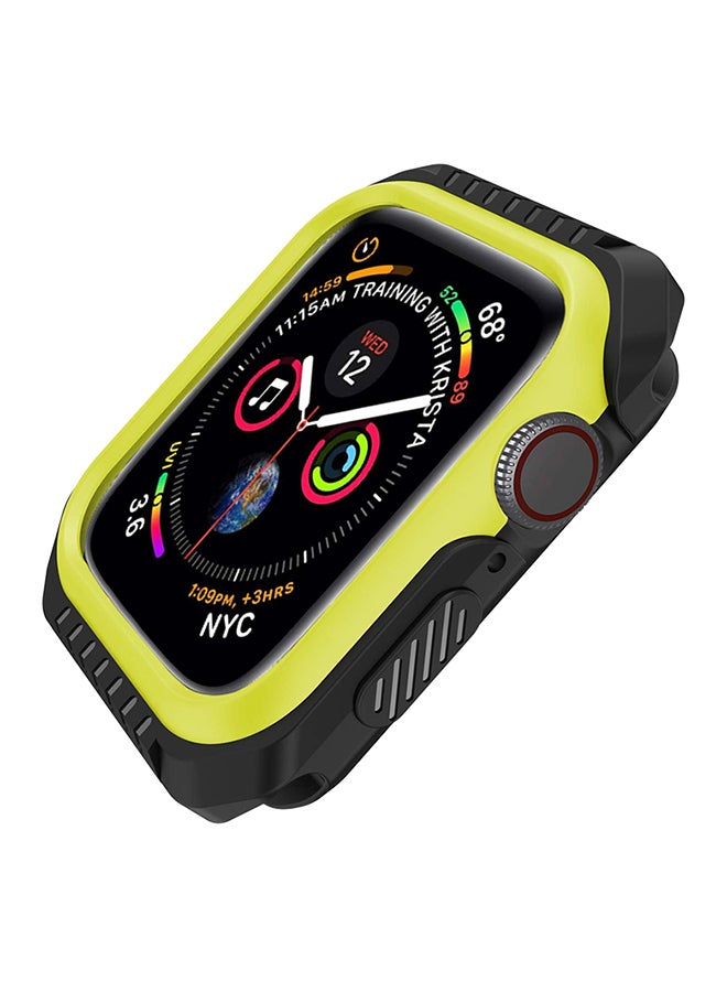 أوزون غطاء حماية لساعة أبل ووتش سيريز 3 بقياس 40 مم أسود/ أصفر - Image 4