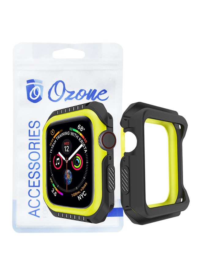 أوزون غطاء حماية لساعة أبل ووتش سيريز 3 بقياس 40 مم أسود/ أصفر - Image 5