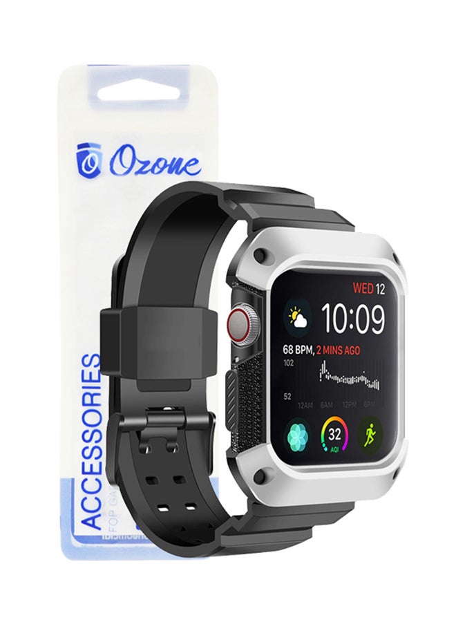 Ozone Replacement Strap For Apple Watch Series 4/5 Black/Silver - Image 5
