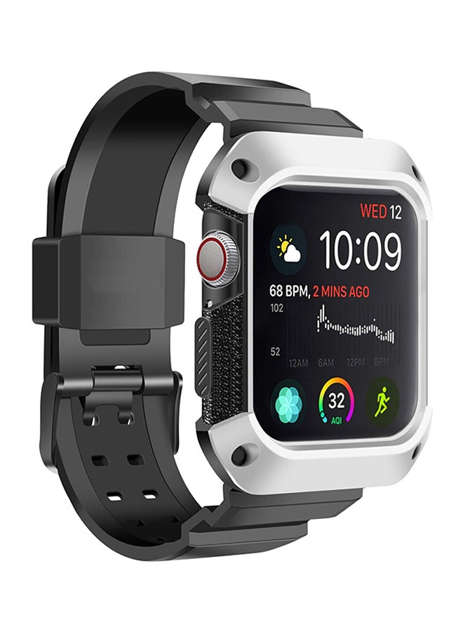 Ozone Replacement Strap For Apple Watch Series 4/5 Black/Silver - Image 2