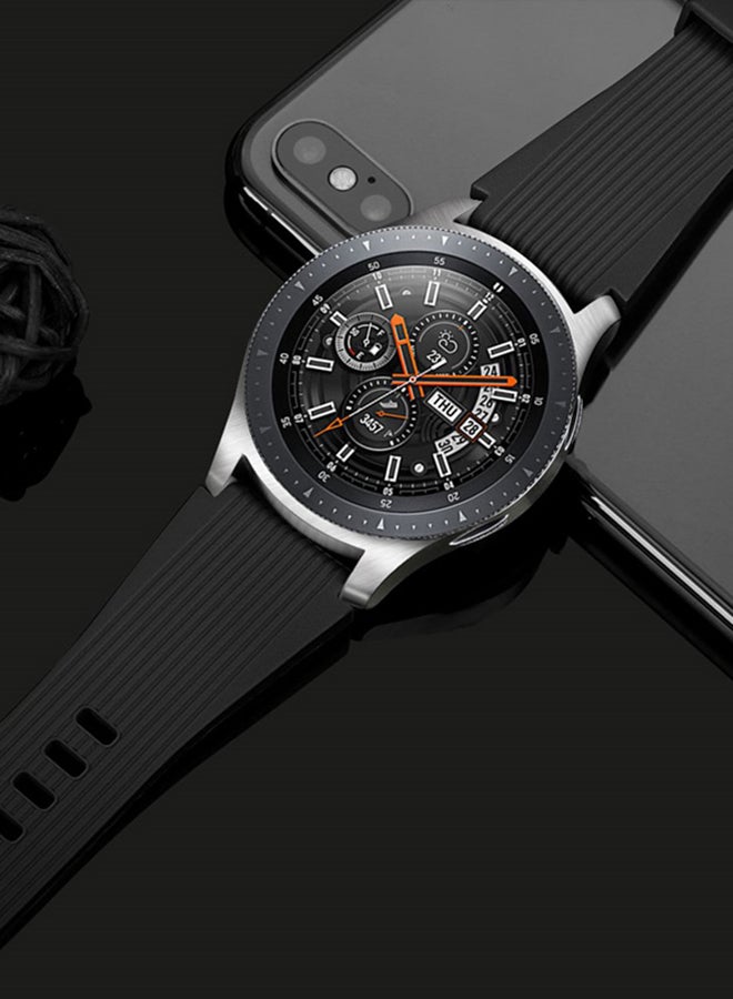 Ozone Replacement Strap For Samsung Galaxy Watch 46 mm Black/Silver - Image 4