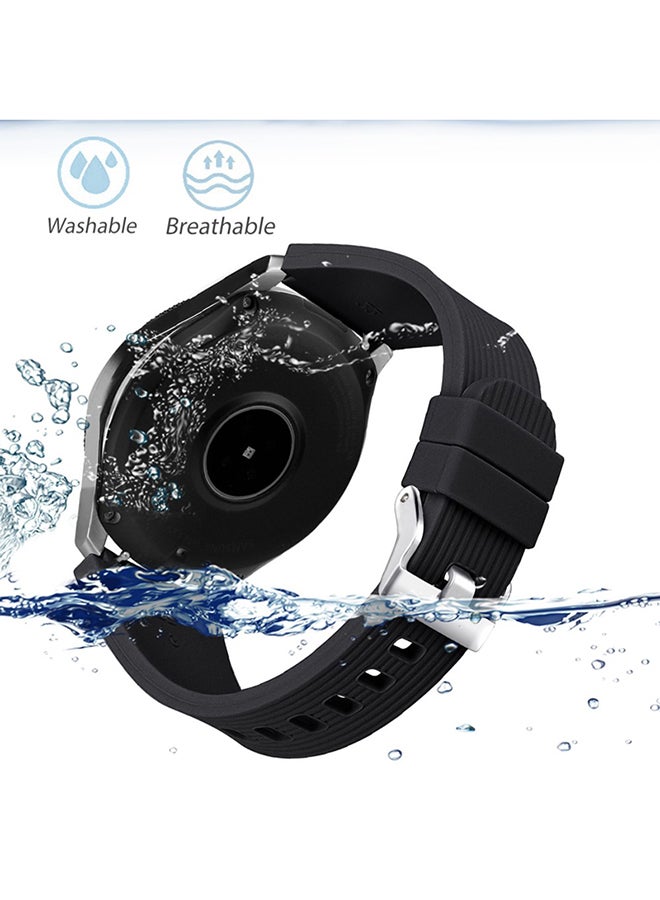 Ozone Replacement Strap For Samsung Galaxy Watch 46 mm Black/Silver - Image 3