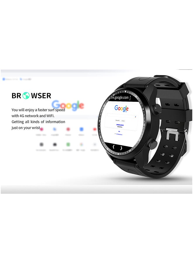 Smartwatch KC03 Android 6.0 Smartphone Watch With 1GB RAM / 16GB ROM 1.3 inch IPS LCD Screen Black