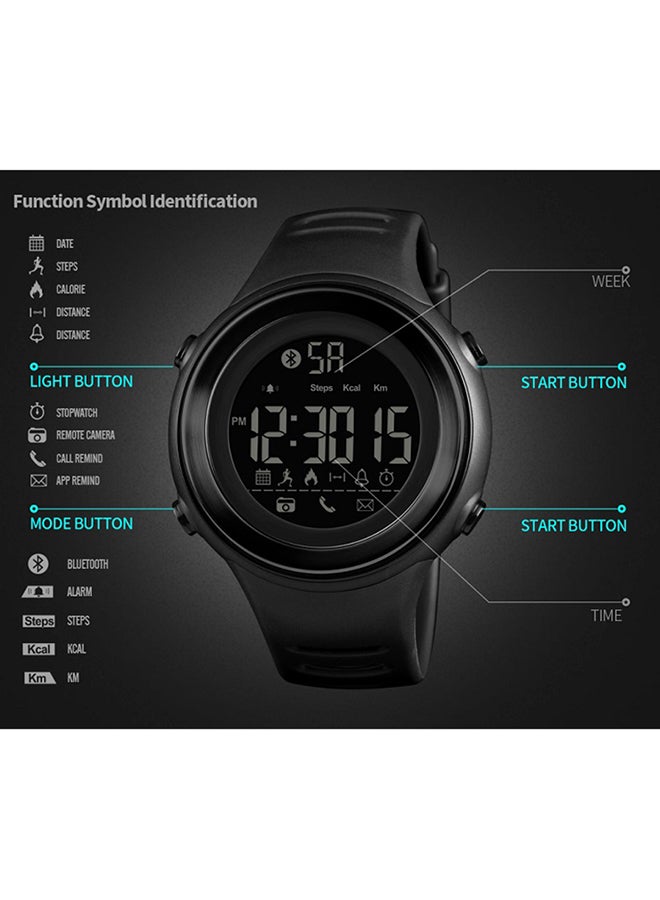 SKMEI - SKMEI Smart Watch 1396 50M Waterproof Watch with Pedometer, Calories, Sleeping Monitor, Call Remind - Black Black - Image 1