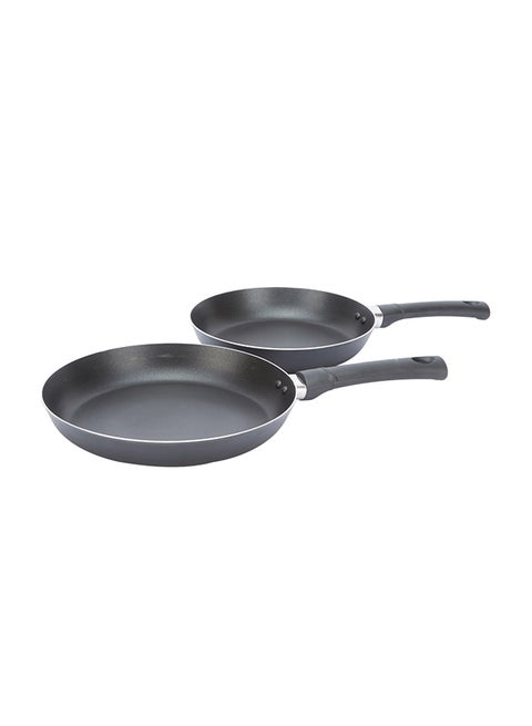 2-Piece Smart Chef Fry Pan Set Black Standard