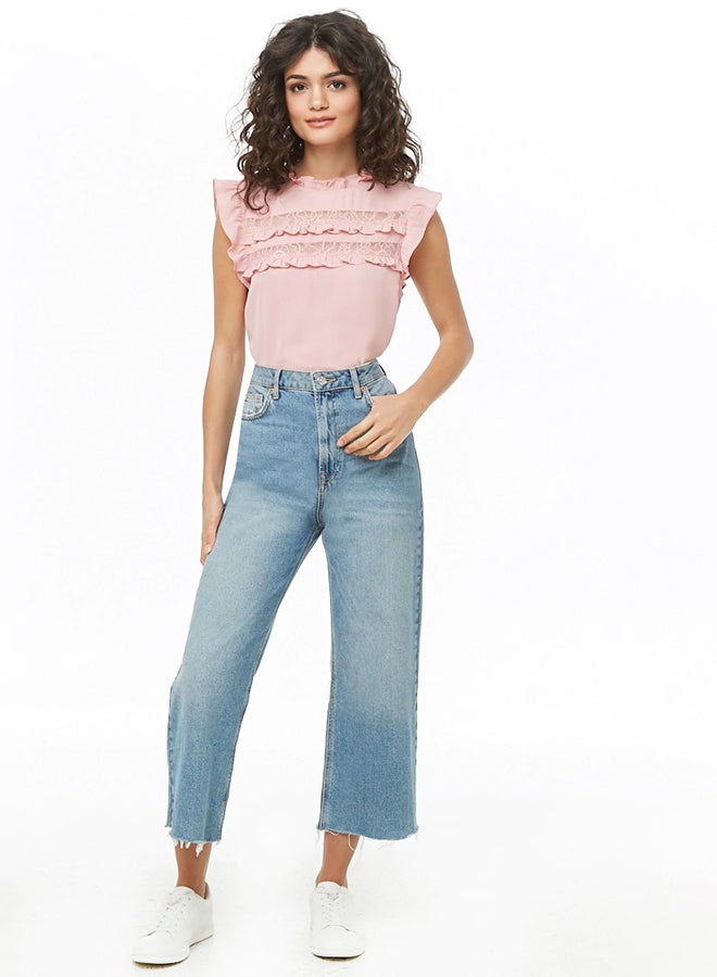 WOVEN TOP/SLVLS Pink