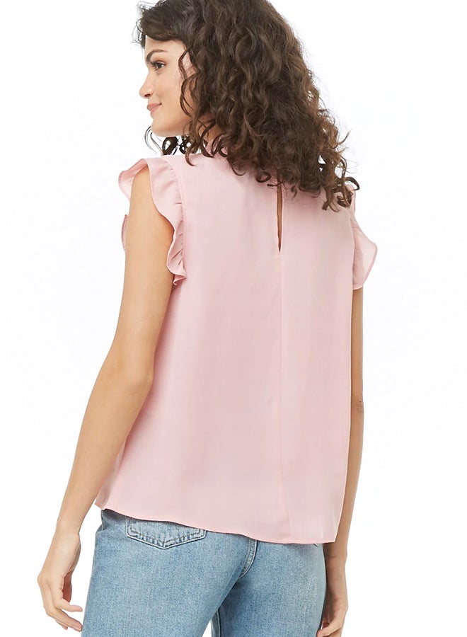 WOVEN TOP/SLVLS Pink