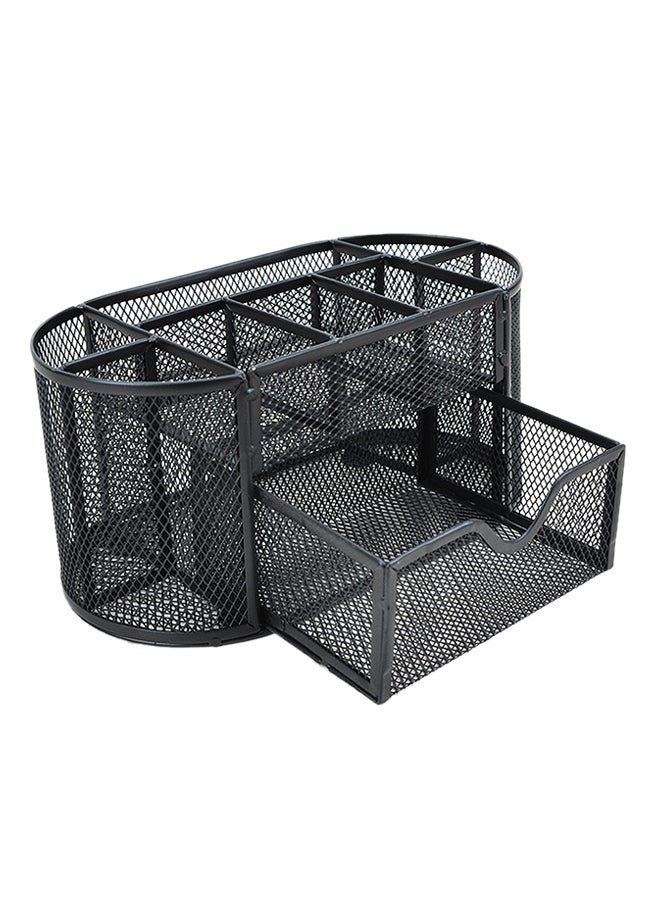 منظم مكتب مكون من 9 أقسام للتخزين أسود - Image 3