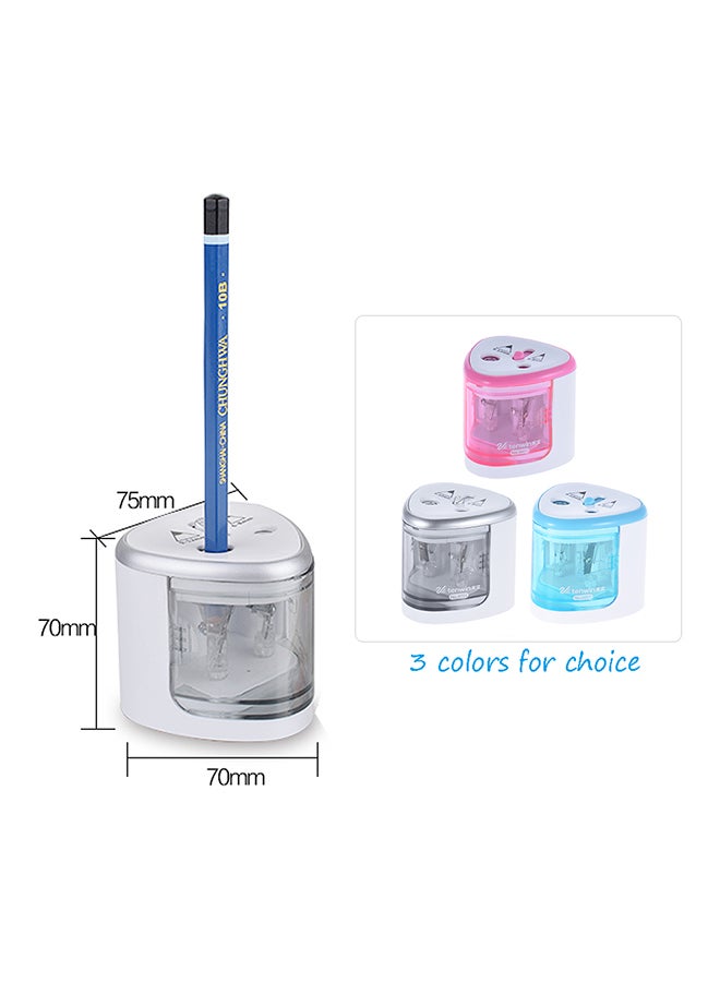 Multi-functional Automatic Electric Pencil Sharpener Battery Operated with 2 Holes(6-8mm / 9-12mm) 