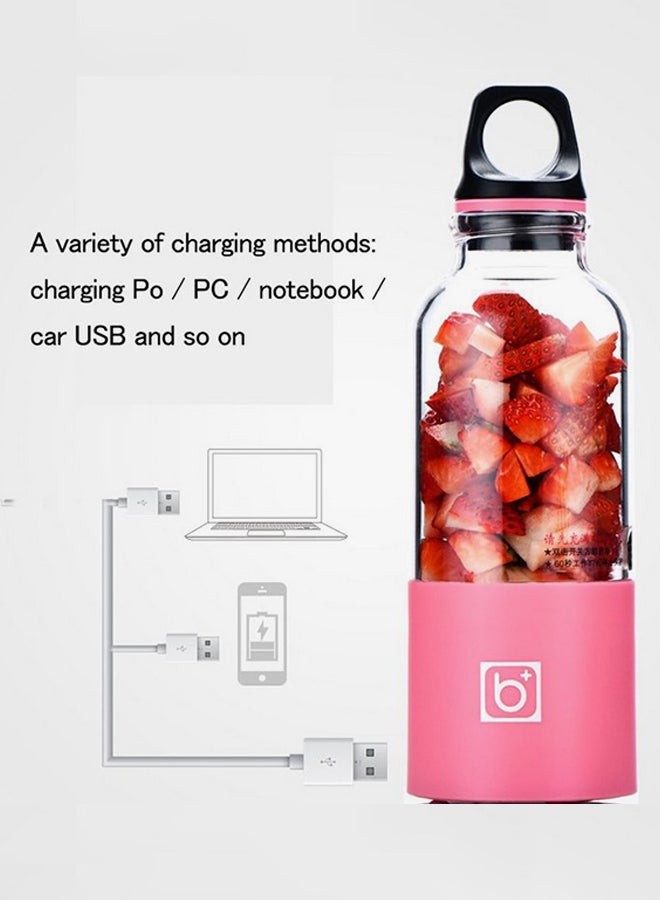 شاربدو خلاط صغير محمول بمنفذ USB للشحن 500.0 ml Tbottle1034 وردي - Image 4