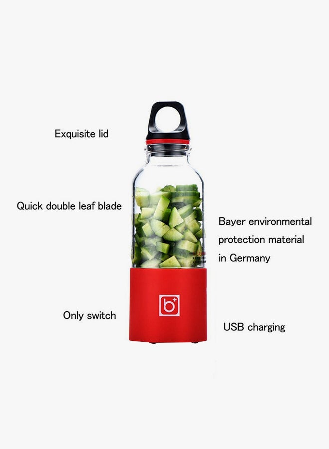شاربدو خلاط صغير محمول بمنفذ USB للشحن 500.0 ml Tbottle1034 أحمر - Image 3