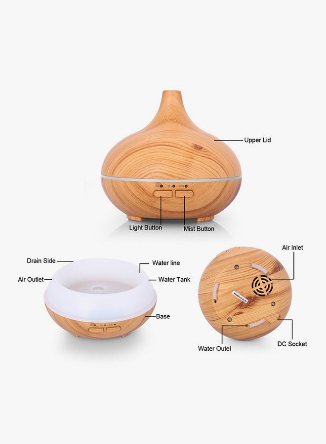 Sharpdo Wood-Grain Designed Mist Whisper-Quiet Humidifier Beige - Image 2