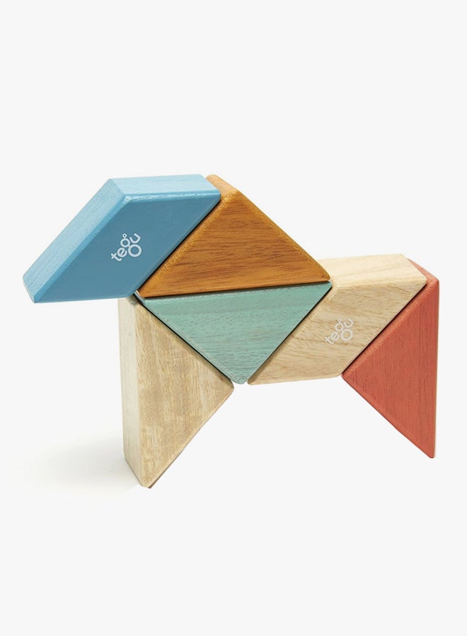 Tegu 6-Piece Pocket Pouch Prism Magnetic Wooden Block Set  - Image 3