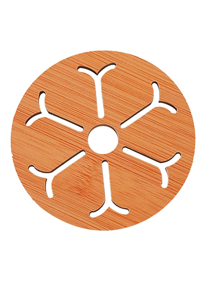 Sharpdo Wooden Heat Resistant Anti-Slip Cup Mat Beige 