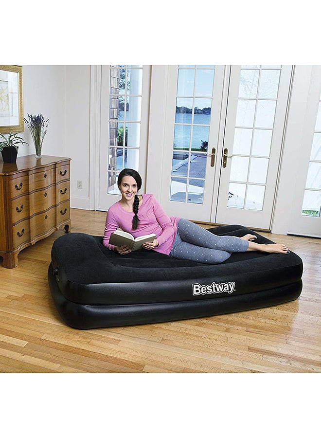 بست واي سرير هوائي إيرولكس مزدوج بمضخة مدمجة تعمل بالتيار المتردد أسود 75 x 38 x 18بوصة - Image 4