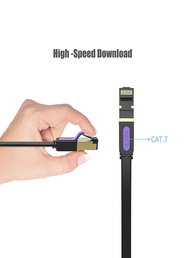 فينشن كابل شبكة RJ45 بسرعة نقل عالية أسود - Image 4