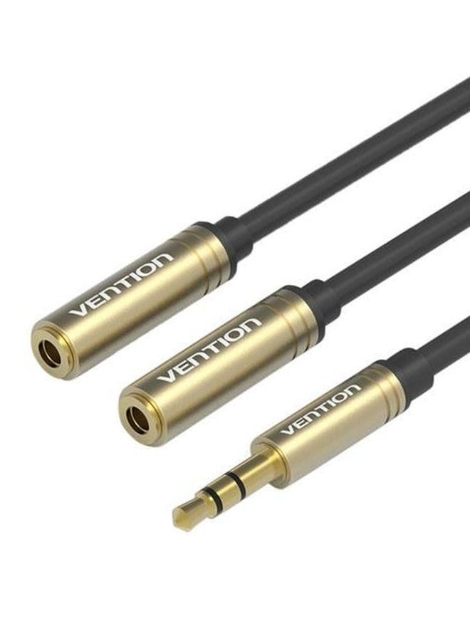 فينشن كابل تمديد 3.5 مم ذكر إلى أنثى مزدوج 3.5 مم أسود - Image 1