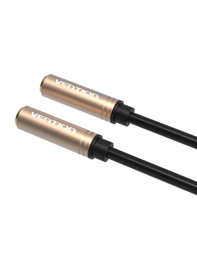 VENTION 3.5mm Female To Female Aux Cable Black - Image 1