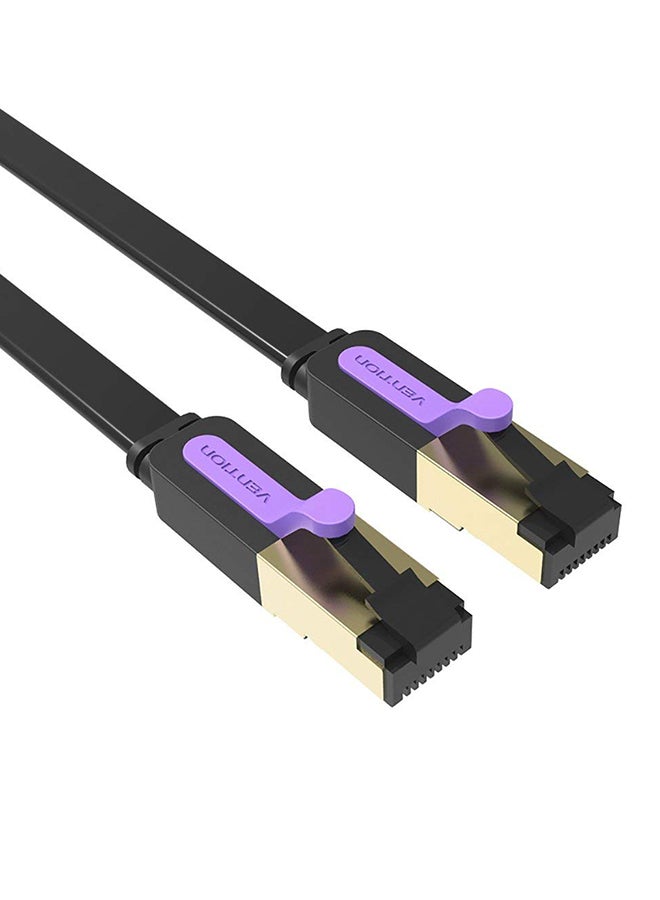 VENTION High Speed Transmission  Ethernet LAN Network Flat Cable Black - Image 2
