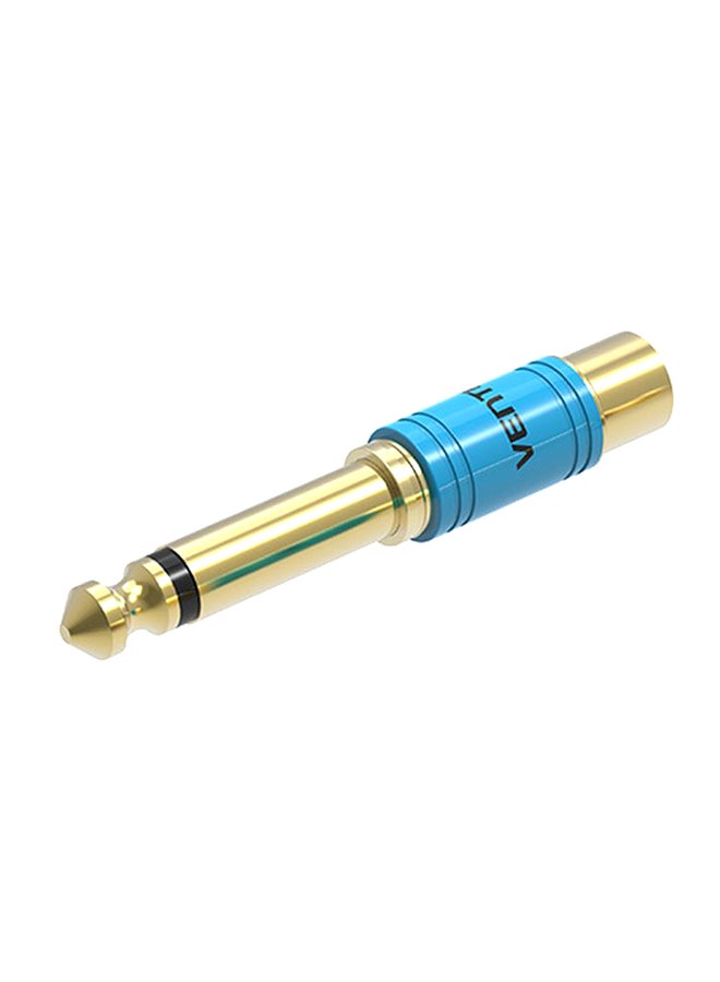 6.35mm Male To RCA Connector Female Audio Adapter Gold - v1551446461/N21470778A_1