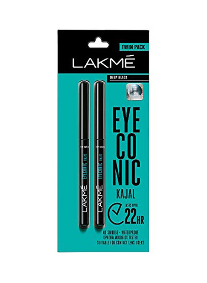 LAKME Pack Of 2 Eyeconic Kajal Black - Image 4