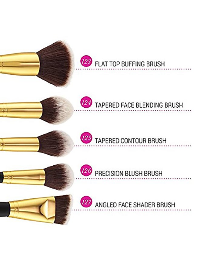 BH Cosmetics - BH Cosmetics Sculpt and Blend 2 Brush Set, 10 Count Black/Gold/Brown - Image 1