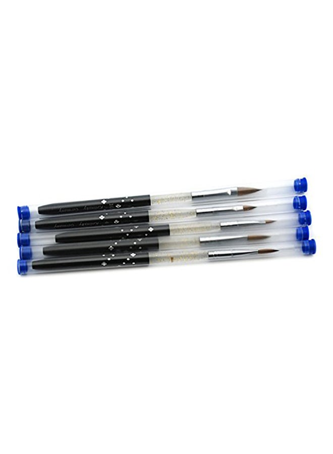 5 Pc Acrylic Nail Art Brush Set Black - v1551527352/N20603697A_4