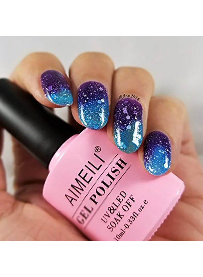 آيميلي جل طلاء الأظافر بالأشعة فوق البنفسجية وضوء LED يتغير لونه بتغير درجات الحرارة أزرق - Image 2