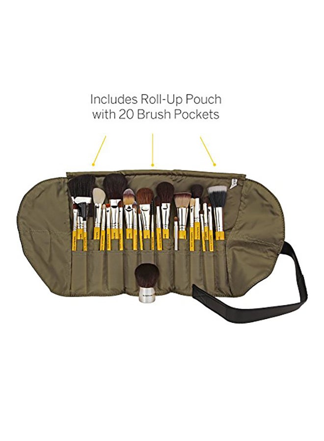 Bdellium Tools Professional Makeup Studio Line Luxury 24Pc Brush Set With Roll-Up Pouch  - Image 3