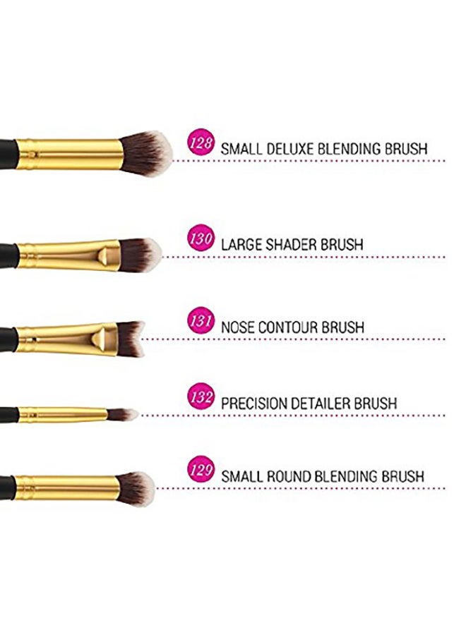 BH Cosmetics - BH Cosmetics Sculpt and Blend 2 Brush Set, 10 Count Black/Gold/Brown - Image 1