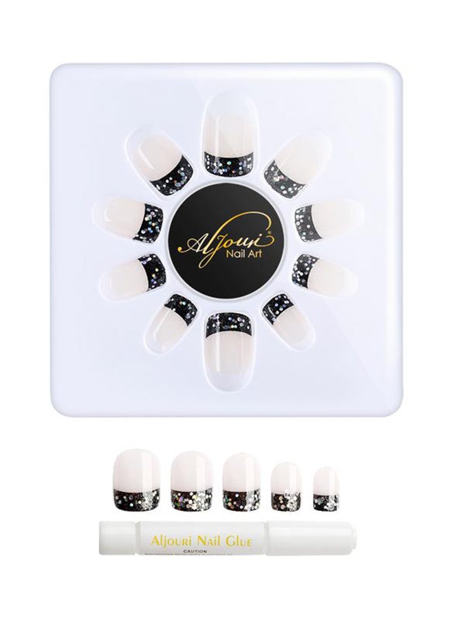 Al Jouri Cosmetics 24-Piece French False NailSet Multicolour - Image 2
