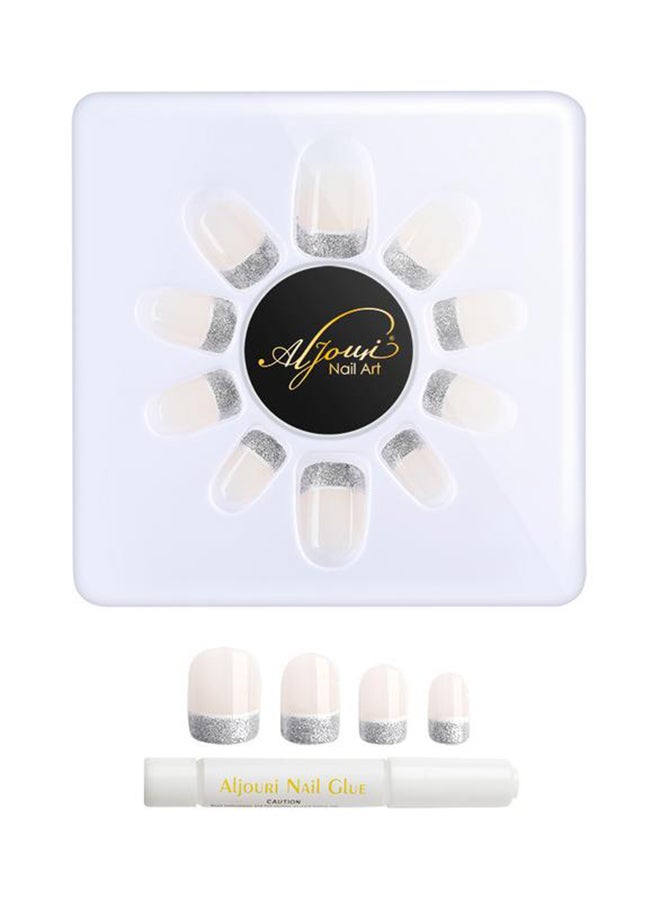 Al Jouri Cosmetics 24-Piece French False NailSet Multicolour - Image 2