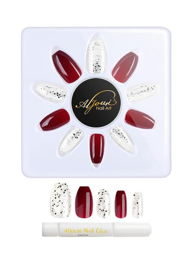 Al Jouri Cosmetics 24-Piece Mix Coffin False NailSet Multicolour - Image 2