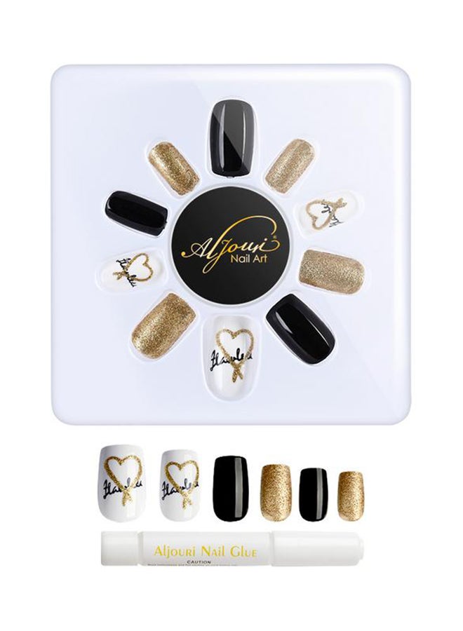 Al Jouri Cosmetics - 24-Piece Long Square False NailSet Multicolour - Image 1