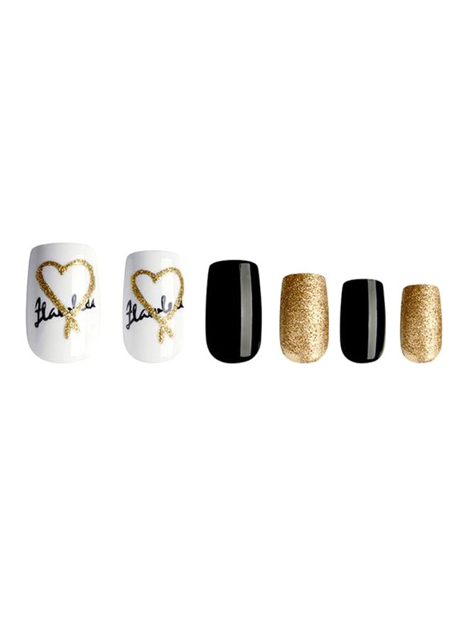 Al Jouri Cosmetics - 24-Piece Long Square False NailSet Multicolour - Image 1