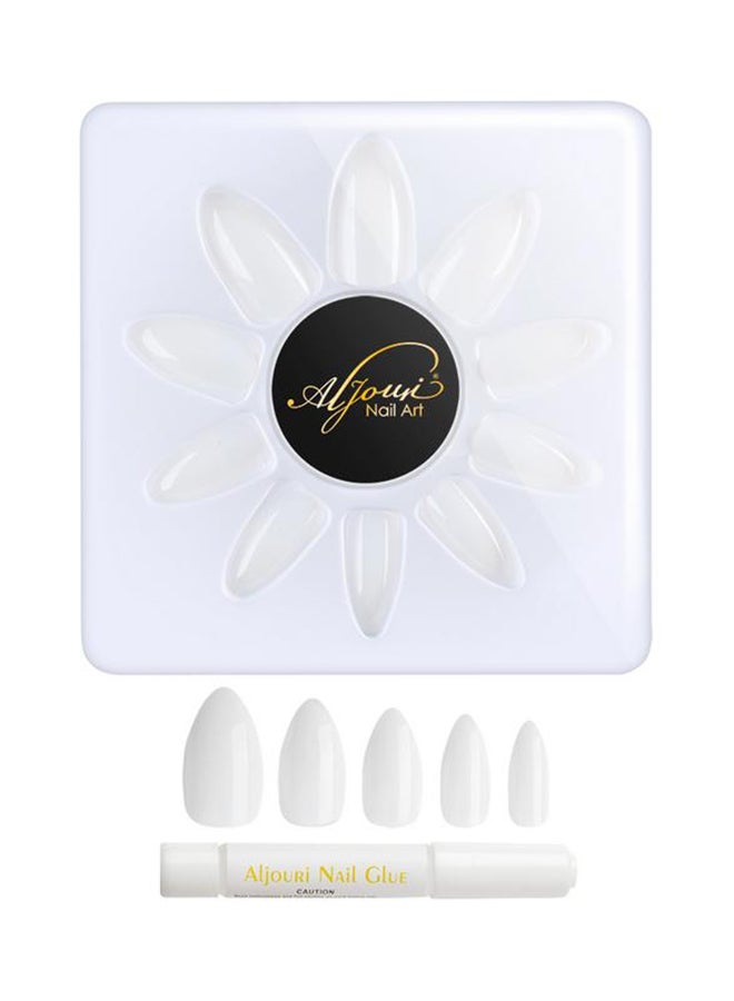 Al Jouri Cosmetics 24-Piece Reusable False Nails With Glue Set Clear - Image 2