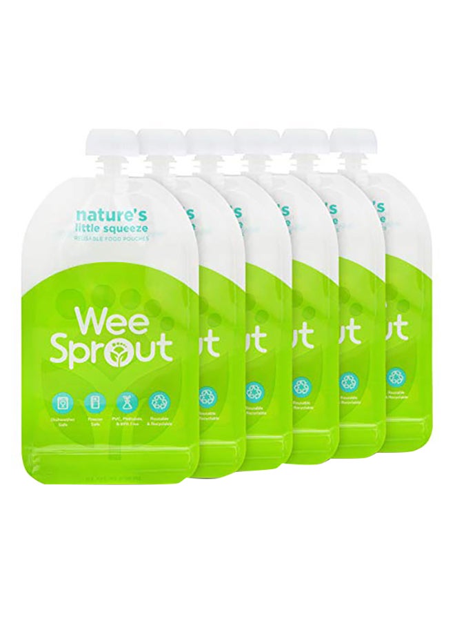 وي سبراوت عبوة من 6 أكياس طعام بسحاب مزدوج يمكن إعادة استخدامها - Image 1