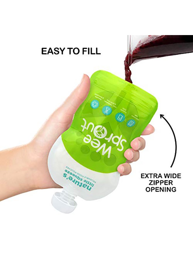 وي سبراوت عبوة من 6 أكياس طعام بسحاب مزدوج يمكن إعادة استخدامها - Image 2