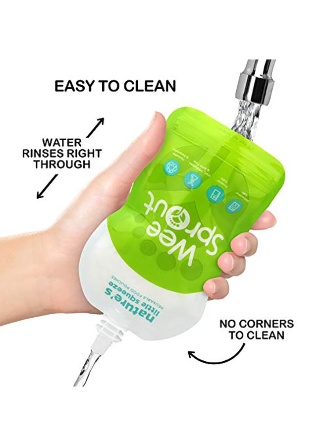 وي سبراوت عبوة من 6 أكياس طعام بسحاب مزدوج يمكن إعادة استخدامها - Image 3