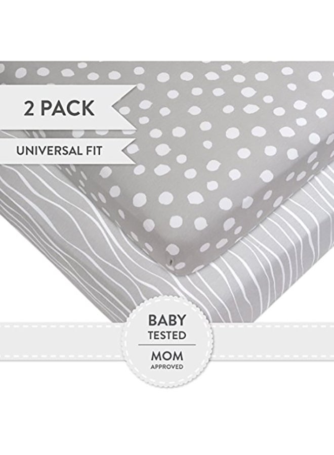 إيليز آند كو طقم شرشف سرير أطفال مزين بطبعات مكون من قطعتين - Image 2