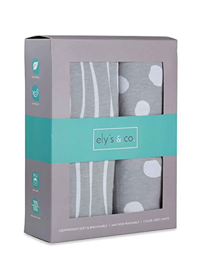 إيليز آند كو طقم شرشف سرير أطفال مزين بطبعات مكون من قطعتين - Image 1