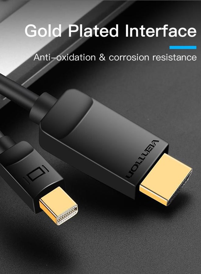 فينشن كابل بمنفذ DP صغير إلى HDMI بدقة 4K أسود - Image 2