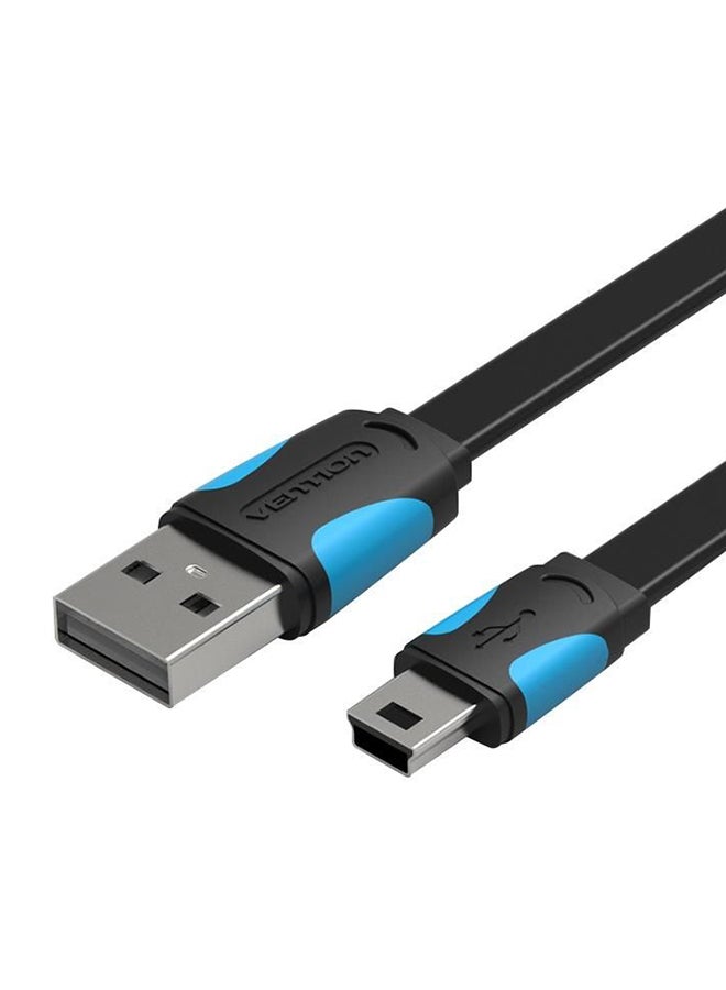 فينشن كابل صغير بمنفذ USB بتصميم مسطح أسود - Image 2