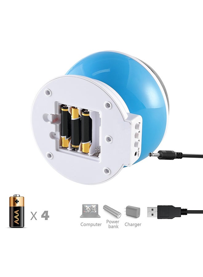 CYTHERIA - LED Night Light Projector Moon Lamp Blue 12 x 12 x 13.5cm - Image 1
