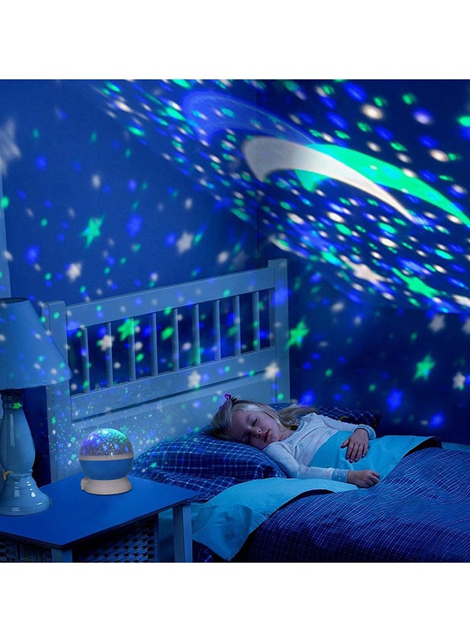 CYTHERIA - LED Night Light Projector Moon Lamp Blue 12 x 12 x 13.5cm - Image 1