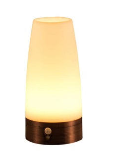 مصباح ليلي LED لاسلكي بتصميم كلاسيكي مع مستشعر حركة يعمل بالأشعة تحت الحمراء السلبية (PIR) أبيض 6.8 x 3.4 x 3.4بوصة