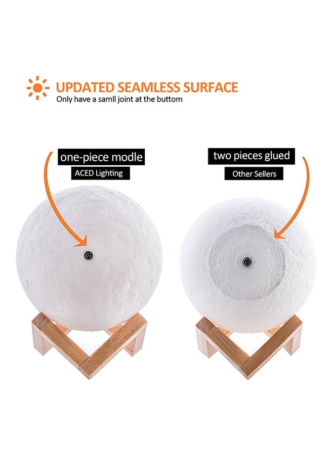 CYTHERIA 3D Printed Moon Lamp White 10cm - Image 3