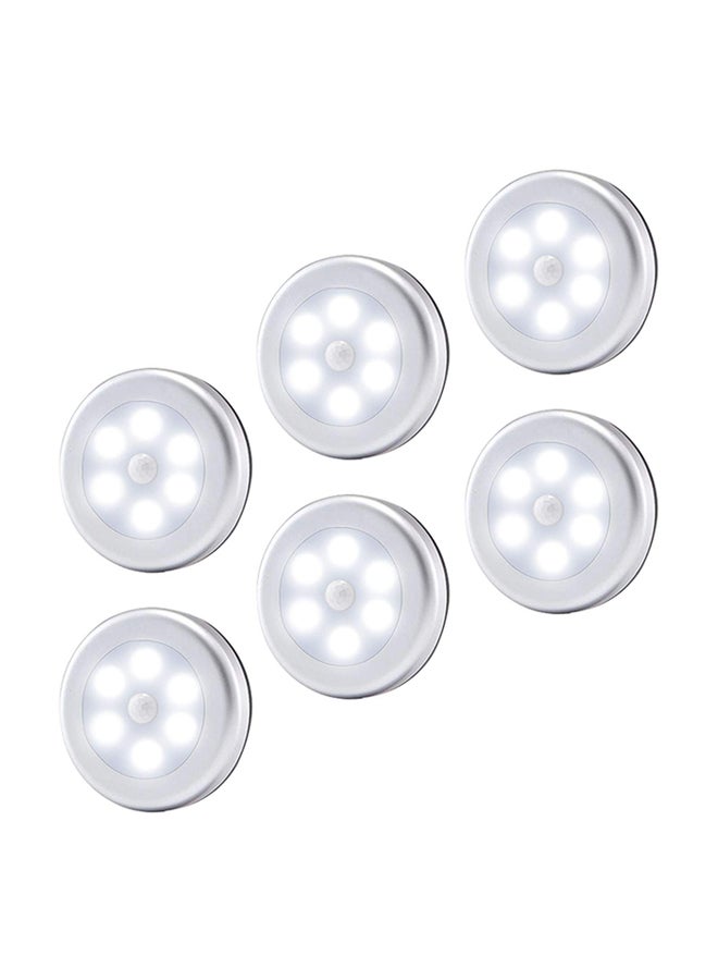 CYTHERIA 6 Piece Wireless LED Motion Sensor Light White 6.8 x 3.5 x 3.2inch  - Image 1
